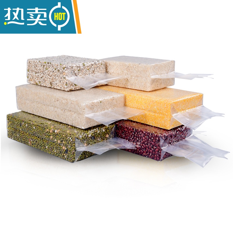 敬平加厚尼龙米砖真空包装袋1510斤透明方砖大米杂粮密封袋模具袋 20丝8+5*25[100个] 1保鲜袋高清大图