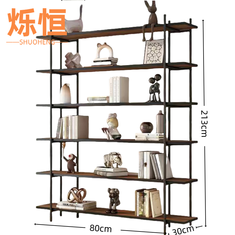 烁恒 落地书架 80*30*213cm 个高清大图