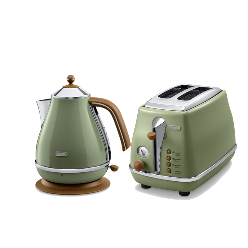 Delonghi/德龙 CTO2003家用2片式多士炉吐司机+KBO2001电水壶 年货组合