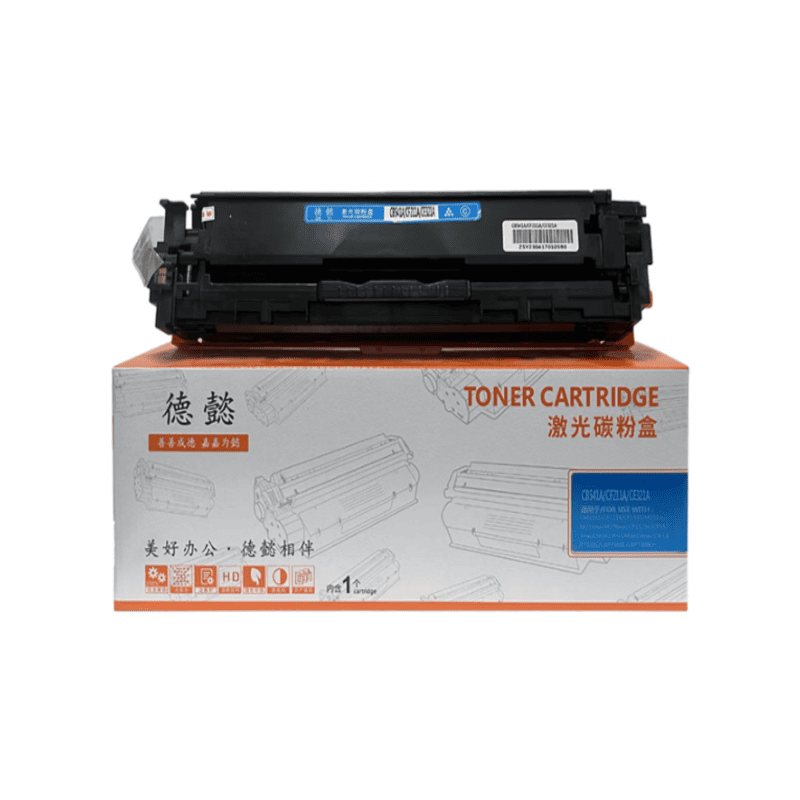 德懿 CB541A 蓝色硒鼓 带芯片上机即用 1400 页高容 惠普激光打印机专用