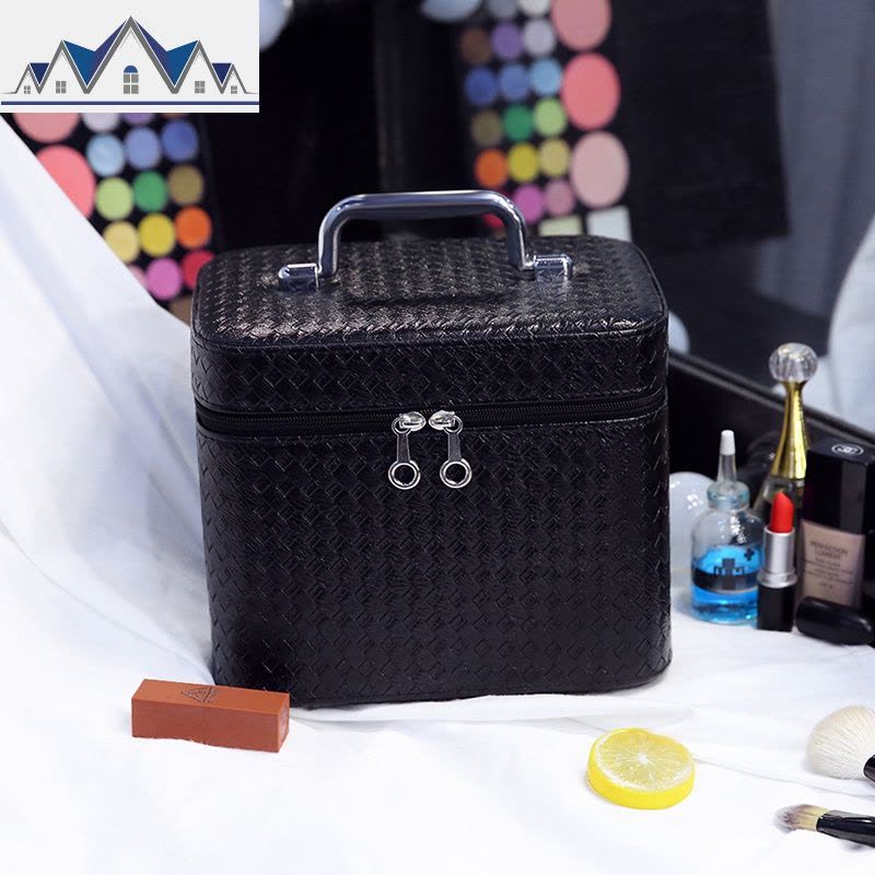 化妆包化妆箱大容量韩国专业手提便携可爱化妆品收纳包旅行洗漱包 三维工匠图片