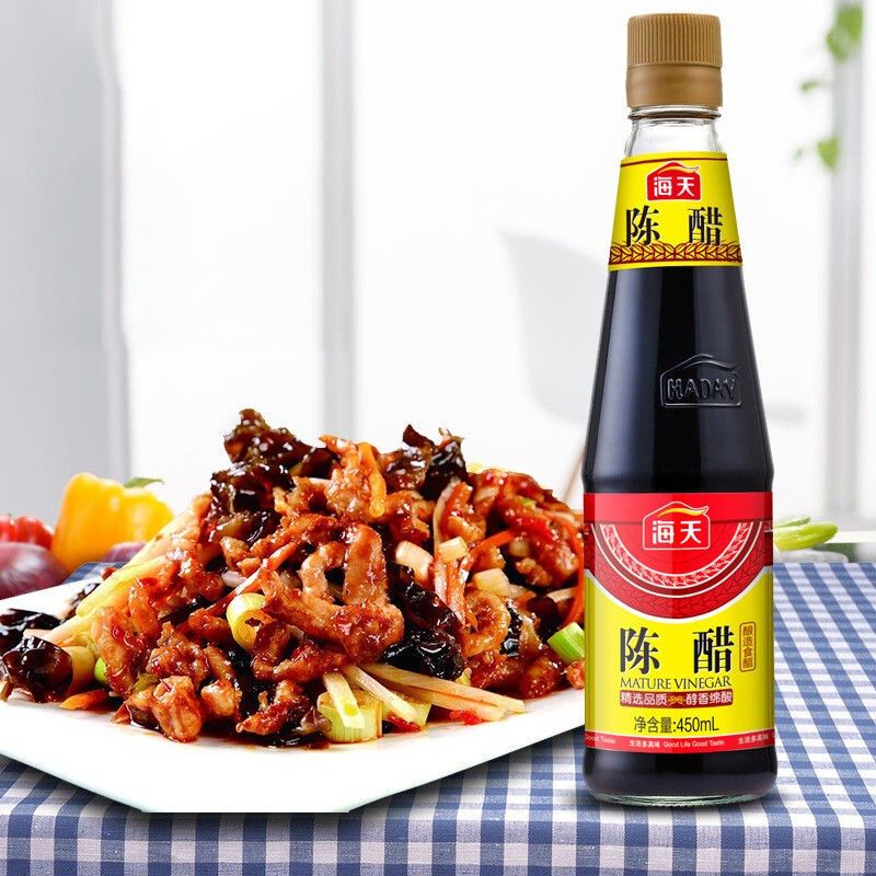 1瓶 海天陈醋450ml/瓶 酿造醋炒菜凉菜凉面饺子包子蘸料调味品老字号