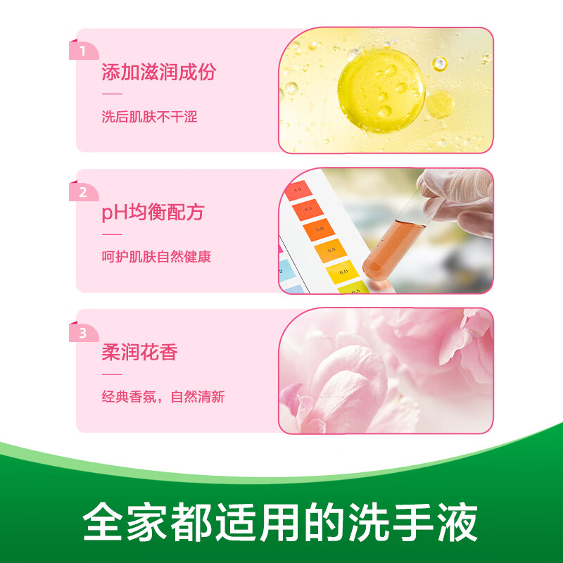 滴露抑菌洗手液滋润倍护500克-3瓶装高清大图