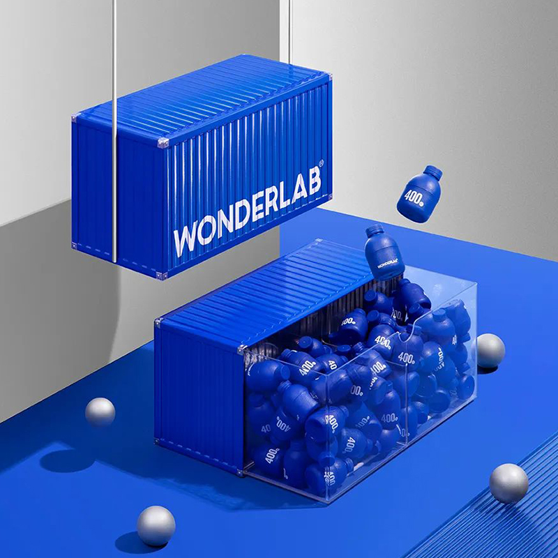 万益蓝Wonderlab小蓝瓶80瓶益生菌大人女性儿童肠胃道冻干粉443高清大图