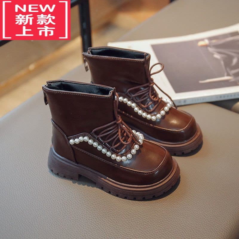 可莉允儿童靴子女童马丁靴加绒2022秋冬公主鞋韩版小女孩二棉冬靴子童鞋图片
