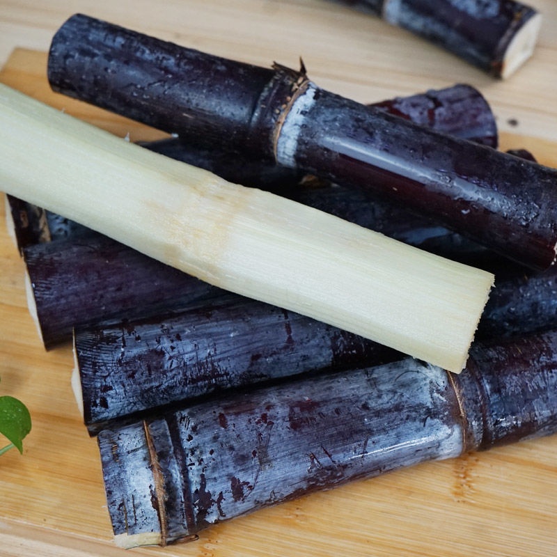 湛航 广西黑皮甘蔗新鲜整根应季现砍脆甜多汁孕妇水果紫皮甘蔗批发