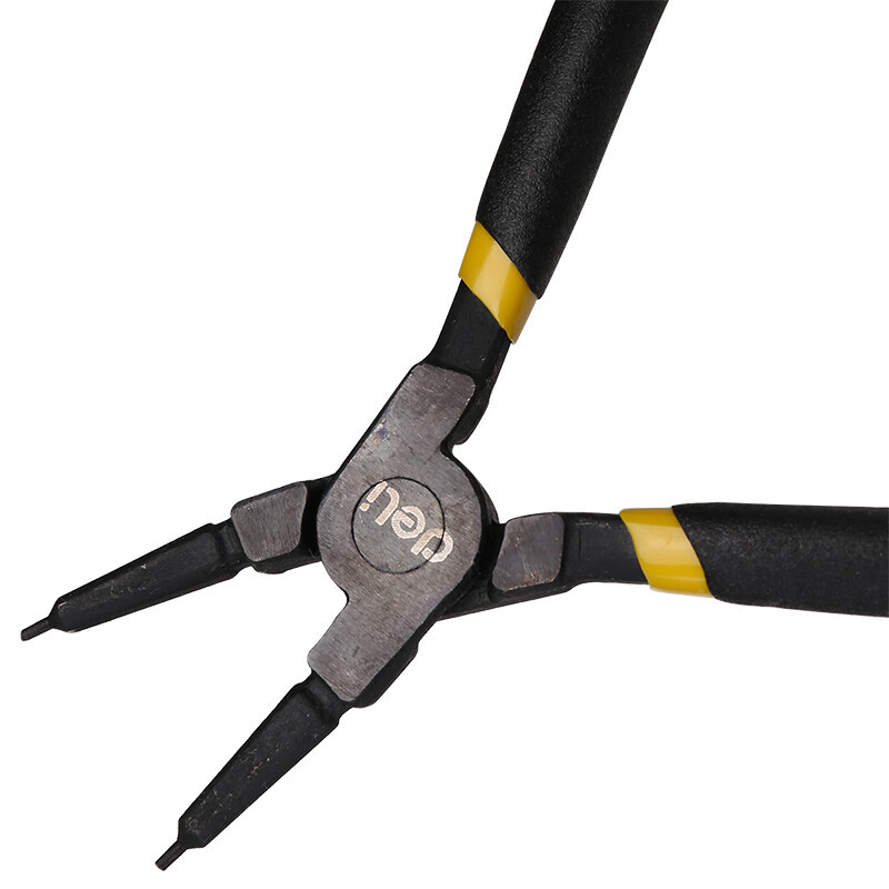 得力(deli) 德式内直卡簧钳铬钒钢(黑)13"