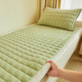 学生宿舍牛奶绒床垫软垫a类加厚珊瑚绒单人床褥冬季家用折叠垫子_96 0.9*1.9m单床垫 香草绿【A类品质升级加密绒毛】