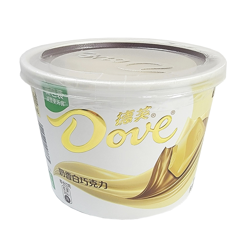 德芙 Dove巧克力碗装组合装牛奶巧克力白巧黑巧什锦礼盒装252g/249g 【新款】奶香白巧216g*1碗 德芙