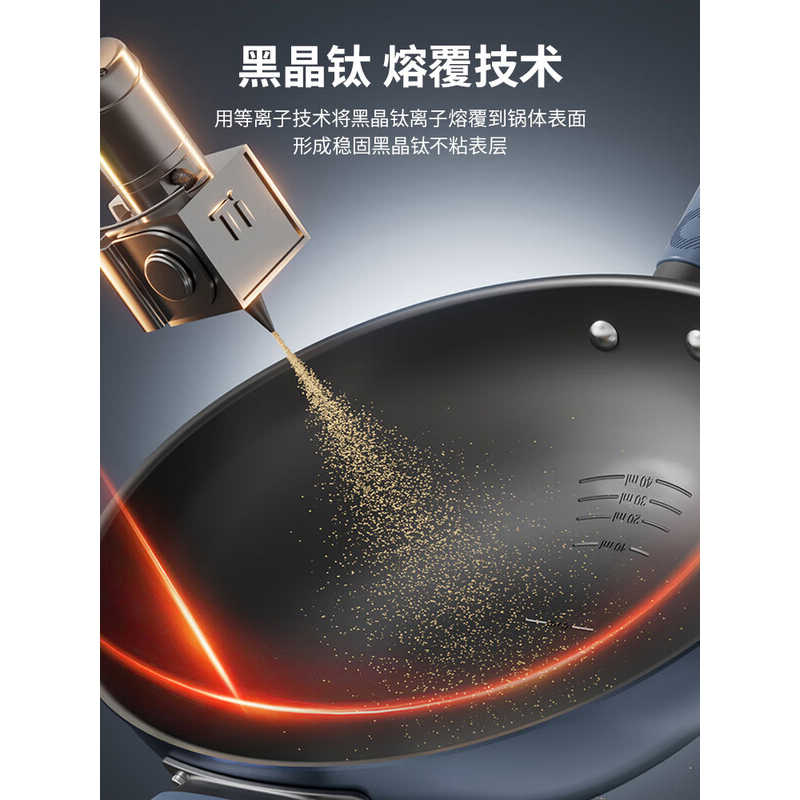 爱仕达(ASD)炒锅不粘锅钛晶不粘炒菜锅无涂层32cm燃气电磁炉通用CC32Z8Q高清大图