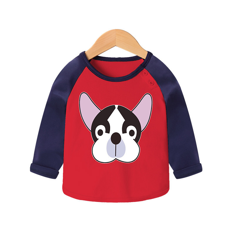 ao宝宝长袖t恤春秋装纯棉婴儿童纯棉上衣男童装打底衫衣服小童卡通