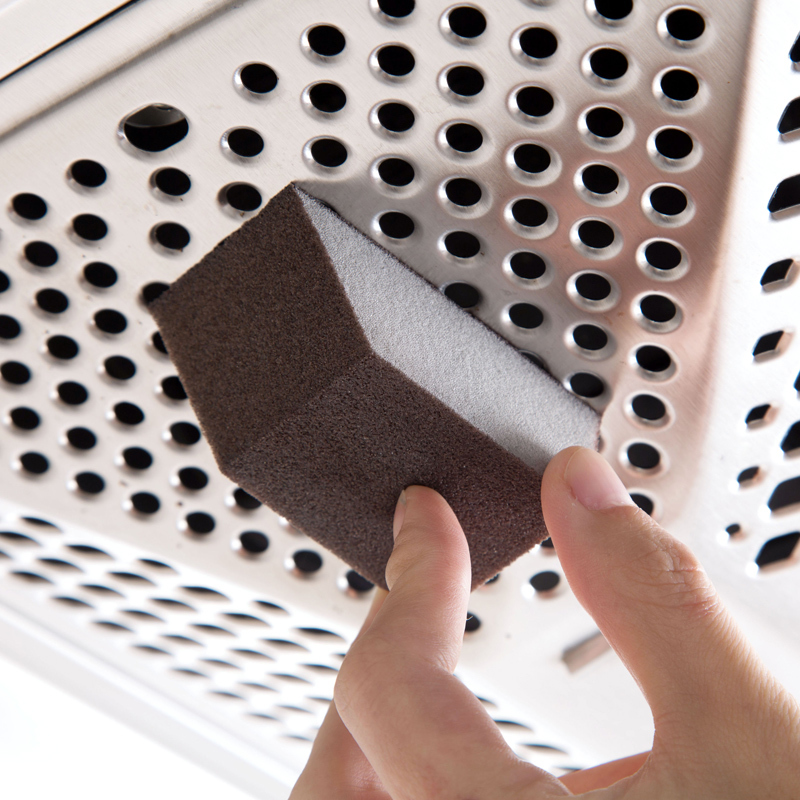 金刚砂海绵擦去污除铁锈海绵10个装厨房清洁刷碗洗锅海绵块