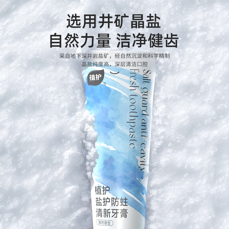 植护盐护防蛀清新牙膏 120g/盒 ZH408092高清大图