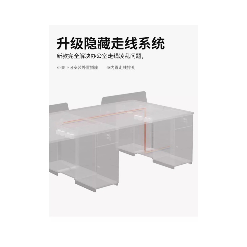 铭思达屏风工位双人位含椅套高清大图