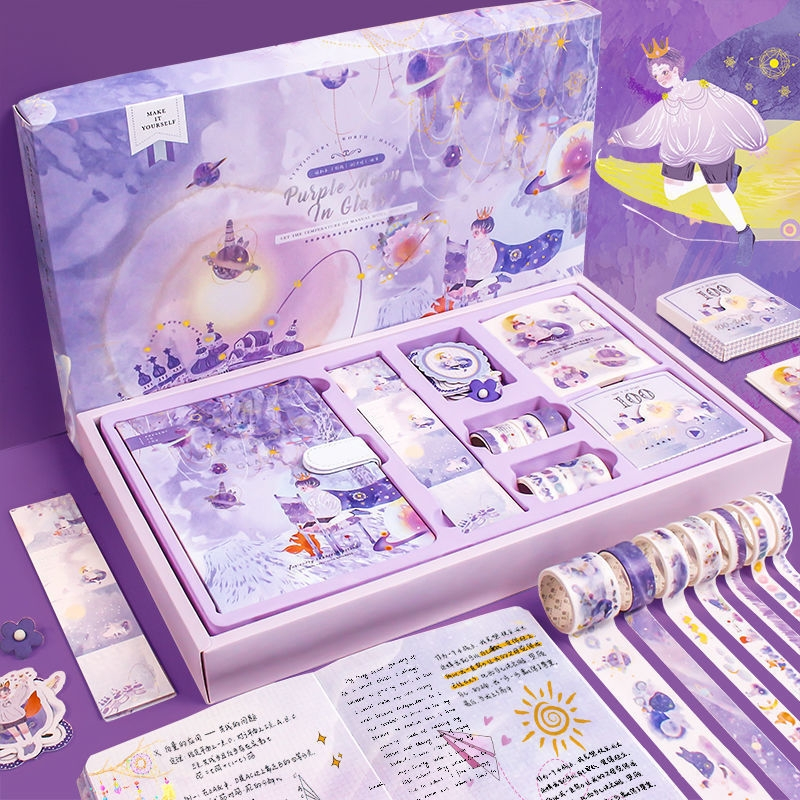 套装礼盒少女心可爱笔记本子文艺精致礼物送礼简约ins日系手帐本diy