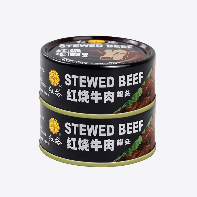 红塔红烧牛肉罐头下饭肉方便即食食品网红100g*2罐