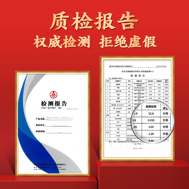 五粮液股份 福满盛世荣耀福双支礼盒52度500ml*2瓶*3盒 纯粮酿造送礼佳品高清大图