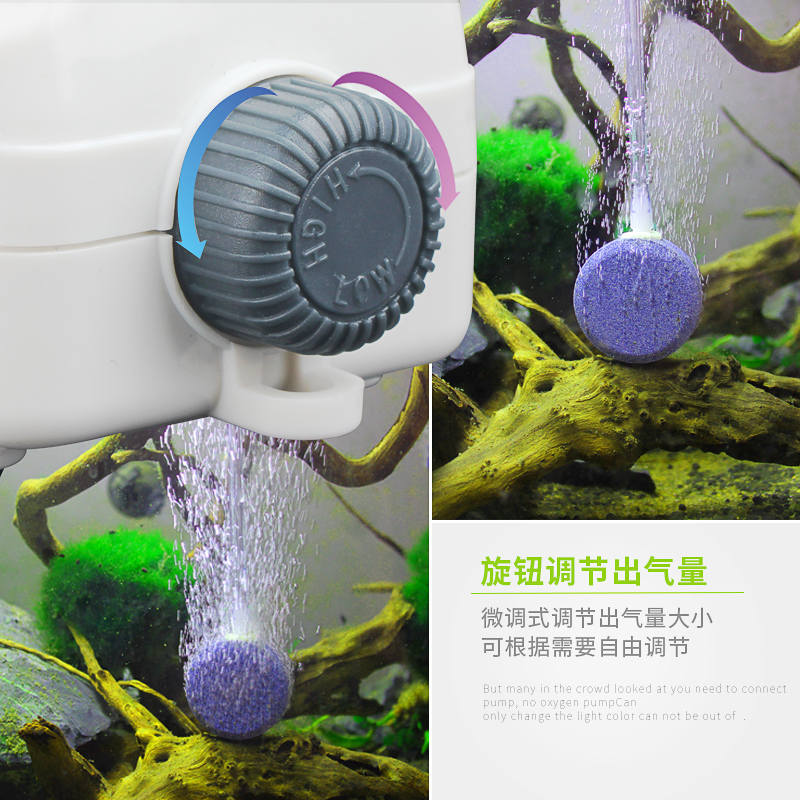 鱼缸增氧泵养鱼氧气泵小型增氧机打氧机充氧泵加氧泵机高清大图