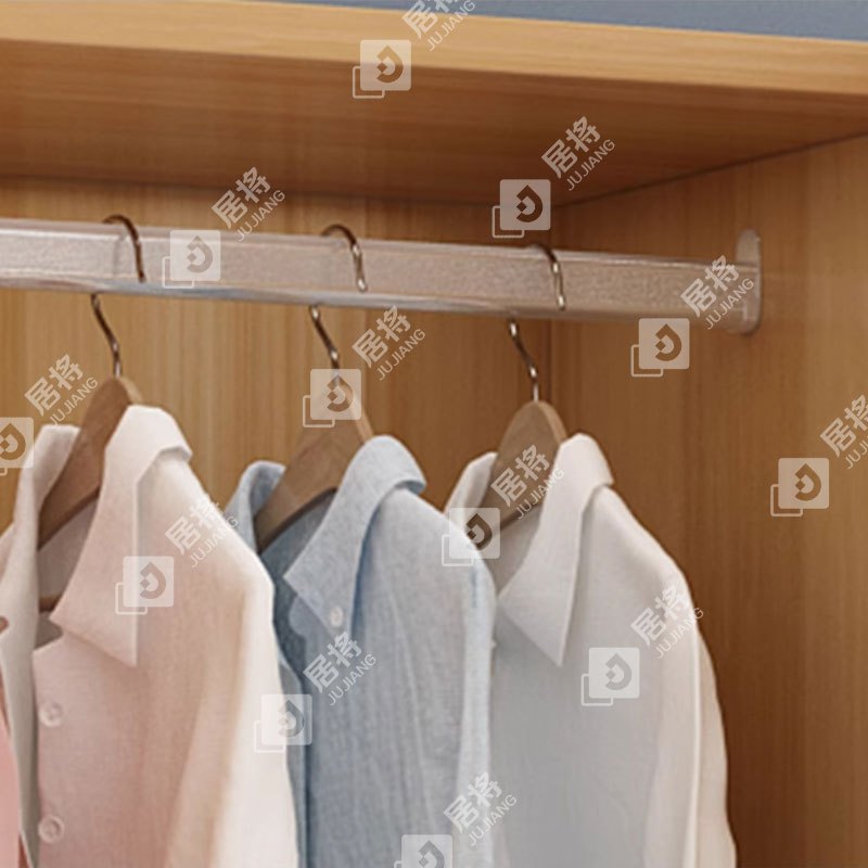居将 JJ4022318 简约木质衣柜衣服收纳柜 浅胡桃色双门
