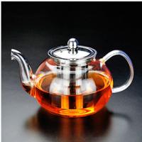 玻璃泡茶壶茶具套装家用过滤冲茶器加厚耐高温煮茶壶茶水杯大容量 600ml加厚钢漏壶 单壶一个