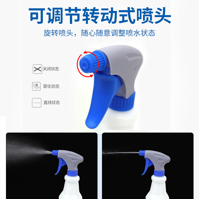 科力邦(Kelibang)手持式喷水瓶 分色加厚耐酸碱喷壶750ml 红 9*9*28 红色加厚 KB1161 1个装高清大图