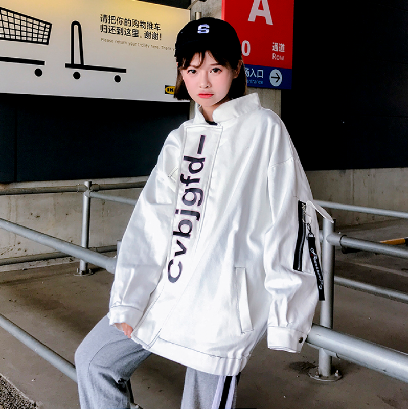 春秋新款韩版宽松港风情侣款原宿风衣外套ulzzang棒球服女学生潮