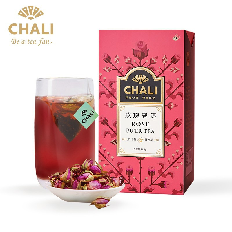 茶里 玫瑰普洱盒装54g(新品18包)高清大图