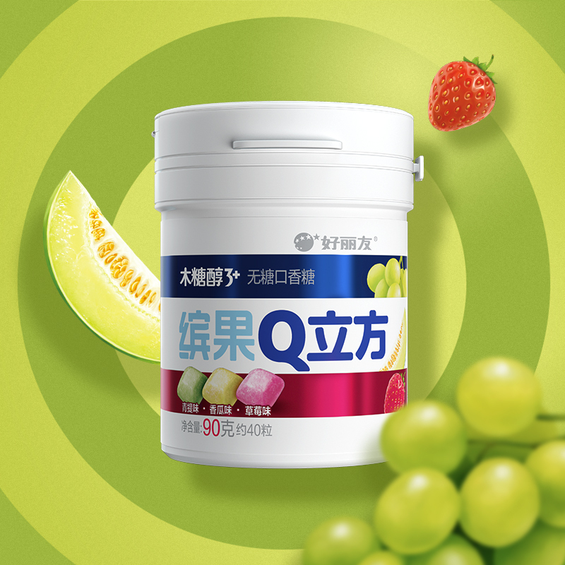 好丽友 3+缤果Q立方 90g*2瓶 混合口味高清大图