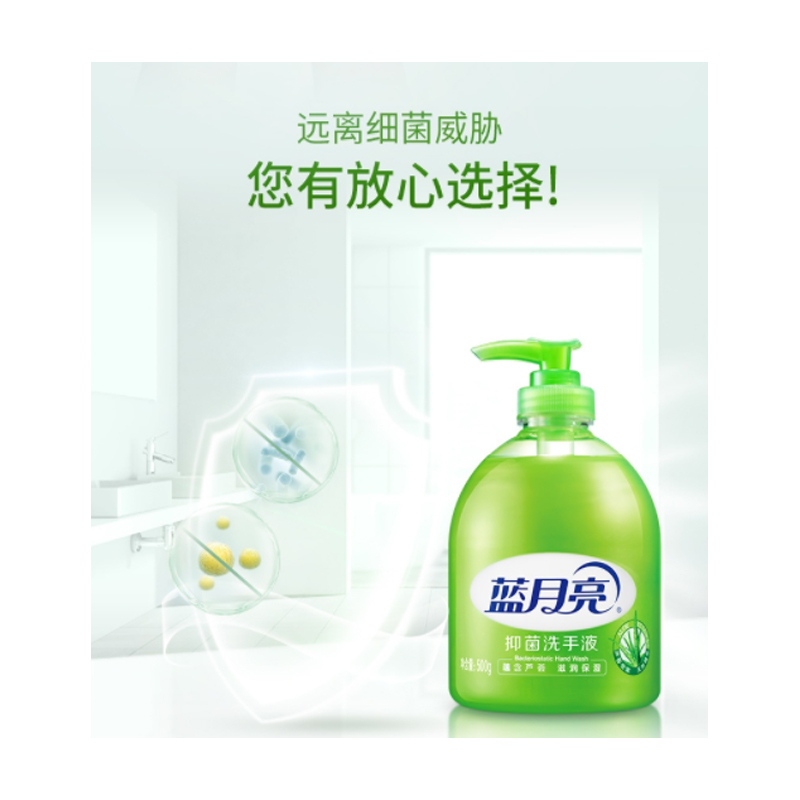 蓝月亮 500g抑菌洗手液瓶+瓶补 单组装