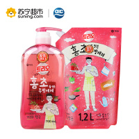 韩国进口爱敬石榴醋洗洁精果蔬餐具洗碗宝宝瓶袋家庭装天然家用