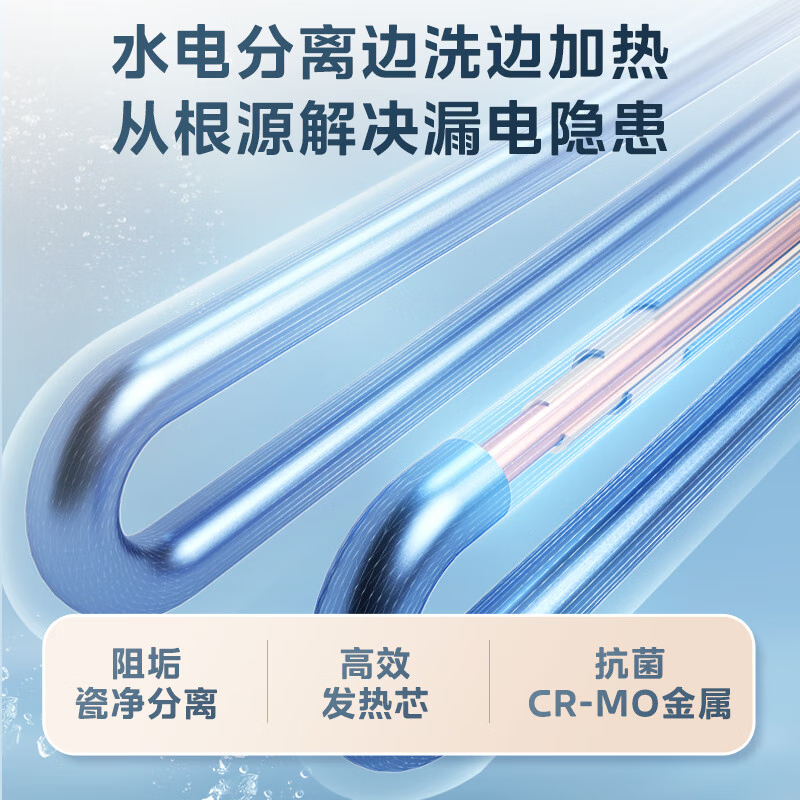 美的电热水器80升储水式双管加热3300W一级能效UDpro珐琅内胆整胆加热4-6人适用IPX4防水高清大图