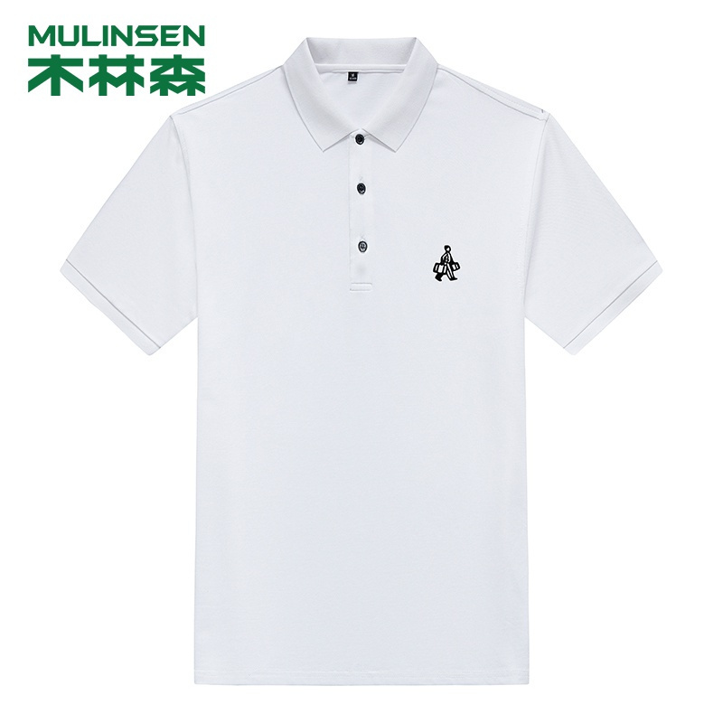 [直营]木林森(MULINSEN)夏季新款POLO衫男女款休闲短袖翻领T恤户外休闲衣
