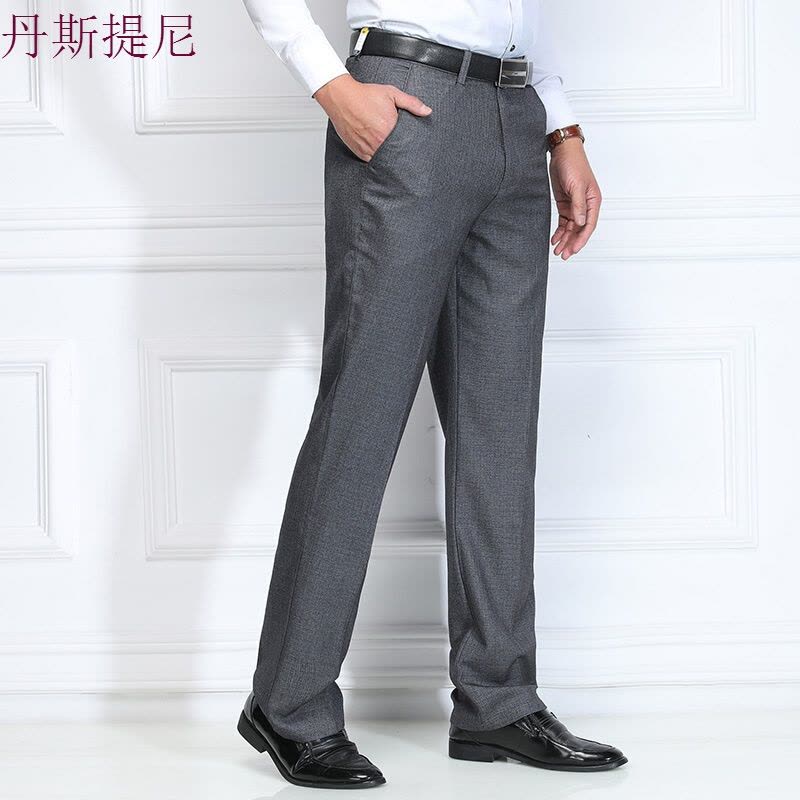 中年男裤春夏季休闲裤男中老年人宽松西裤爸爸装薄款长裤子40岁50灰色夏季薄款图片