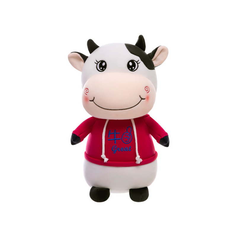 新款小牛公仔卫衣牛毛绒玩具55厘米