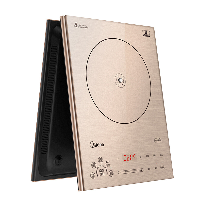 美的恒温变频电磁炉精准温控恒匀火C22-QH2239 智能APP控制 防水日本面板超薄家用定时定温新品