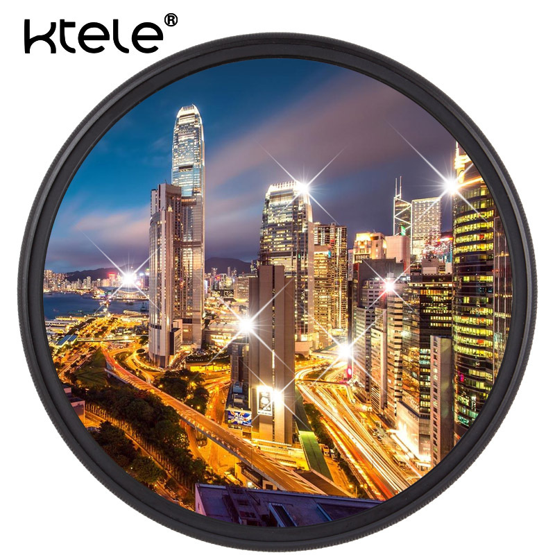 Ktele 可调星光镜 光芒镜 可调 +4+6+8线 滤镜套装 单反相机配件特效夜景镜片 55mm