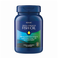 GNC深海鱼油软胶囊三倍浓缩含欧米伽（非鱼肝油）老年保健品 120粒
