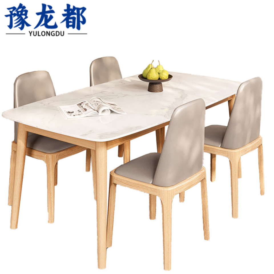 豫龙都 餐桌 一 桌 四 椅套高清大图