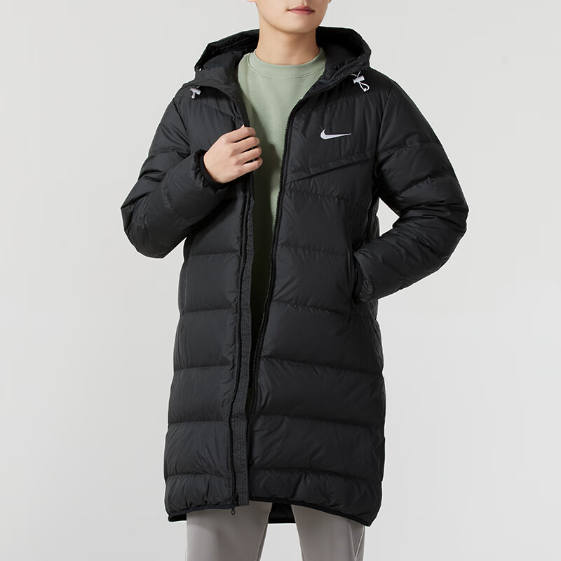 耐克（NIKE）男子新款加厚保暖时尚潮流休闲中长款羽绒服外套HQ4185-010 ZP高清大图