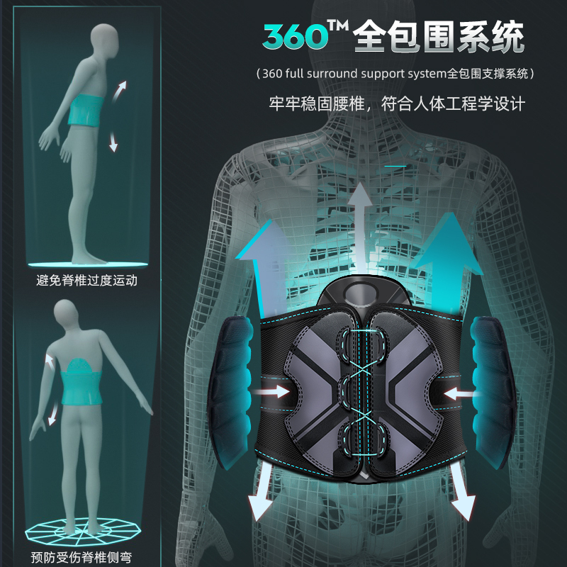 优禾康医用护腰带腰椎间盘突出腰肌劳损矫正治疗牵引器腰托腰围男女士疼护具