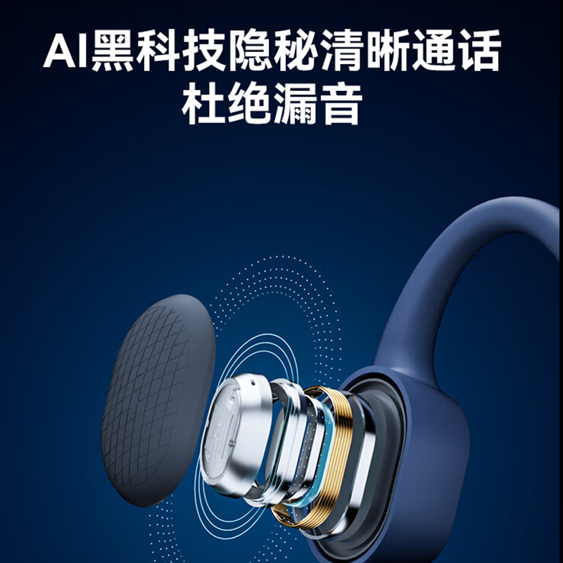 飞利浦(PHILIPS)骨传导蓝牙耳机TAA6609C-蓝色高清大图