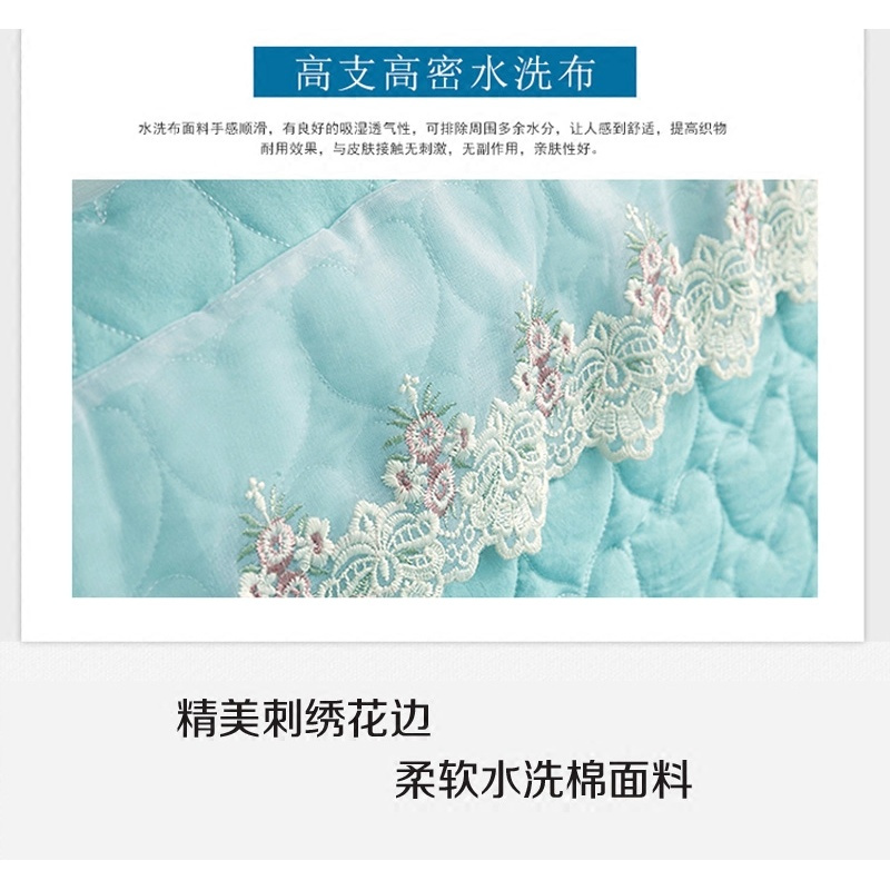 纯色非全棉公主床裙夹棉加厚保暖床罩 床单1.51.8米床 防滑保护套