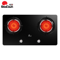 红日(RedSun)红外线燃气灶家用液化气煤气灶台智能定时双眼灶双炉灶双灶大火力节能灶ES009B