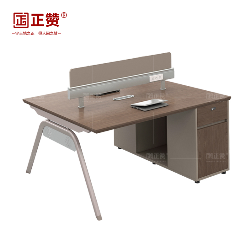 正赞 办公桌屏风工位电脑桌双人位 1200*1200*1050mm高清大图