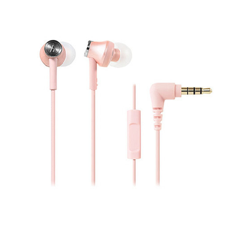 铁三角(audio-technica)ATH-CK350iS 立体声运动入耳式有线耳机 粉色