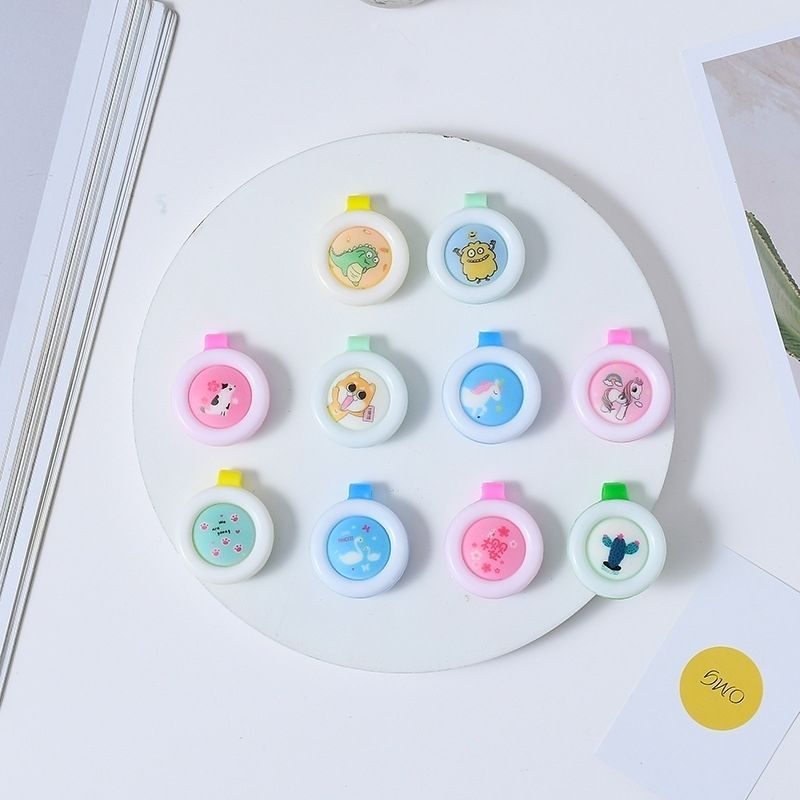 驱蚊扣环保驱蚊神器儿童防蚊虫驱蚊手环植物精油叮咬扣户外|卡通系列(颜色随机) 驱蚊扣(10个装划算)