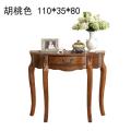 美式实木玄关台半圆形玄关柜客厅案台走廊玄关桌子靠墙_1_799 长110*宽35*高80胡桃色组装
