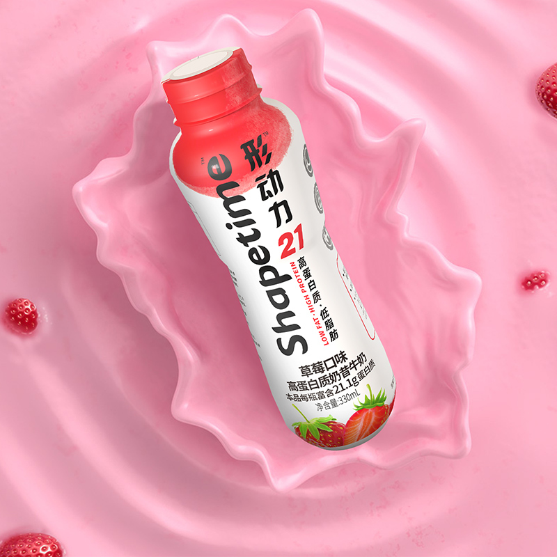 形动力草莓味奶昔牛奶330ml*6