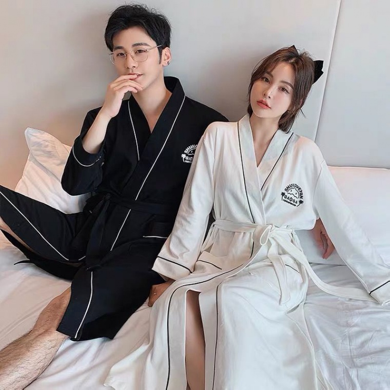 睡袍女春秋季长款情侣睡衣年新款秋冬款浴袍男家居服大衣高清大图