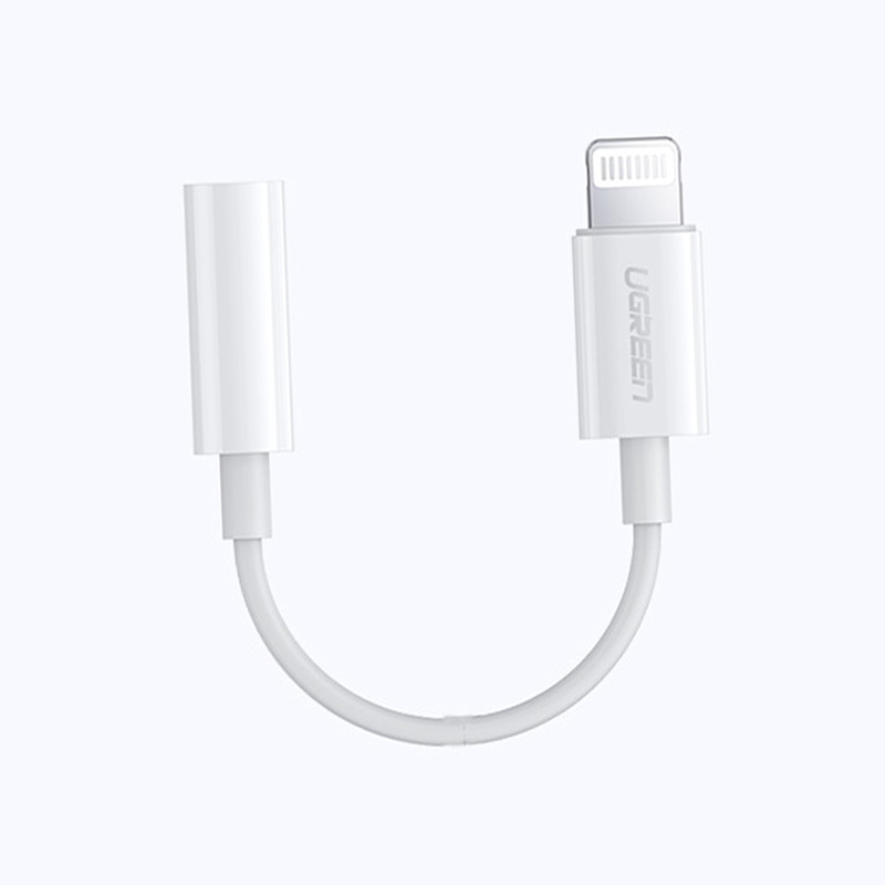 绿联 US212 Lightning公转3.5mm母音频转接线 白色 30759
